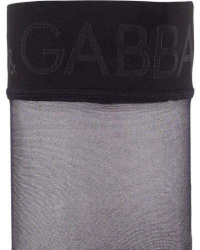 Чорапи за жартиери Dolce & Gabbana черно