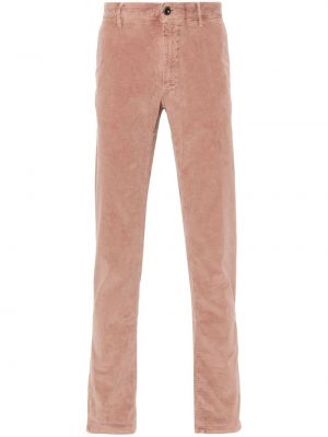 Manšestrové kalhoty Incotex růžové