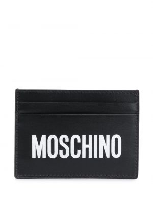 Portefeuille à imprimé Moschino noir