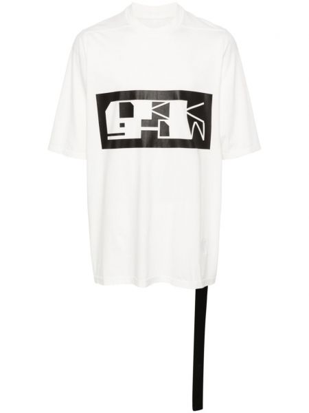 T-krekls ar apdruku Rick Owens Drkshdw balts