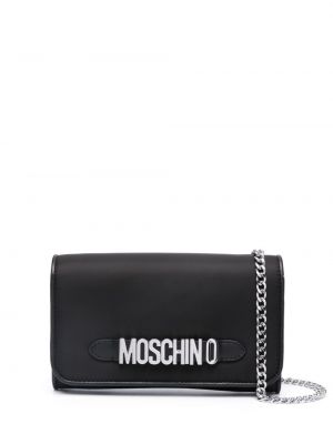Kožená crossbody kabelka Moschino