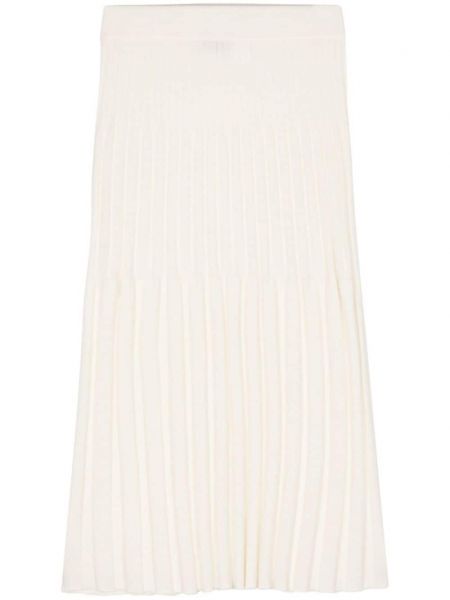 Kašmírové midi sukně N.peal bílé