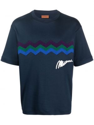 T-shirt ricamato Missoni blu