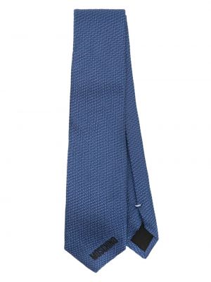 Копринена вратовръзка Moschino синьо
