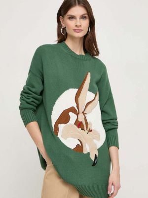 Хлопковый свитер Max&co зеленый