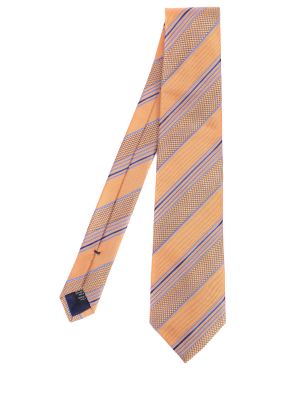 Шелковый галстук Ermenegildo Zegna оранжевый