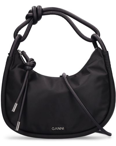 Чанта за ръка Ganni черно
