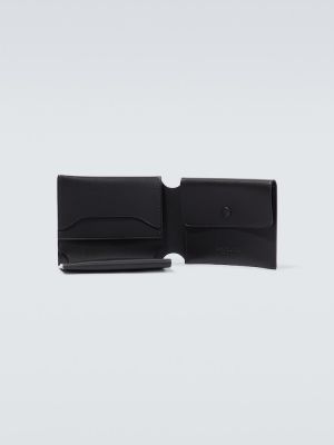 Kožená peněženka Acne Studios černá