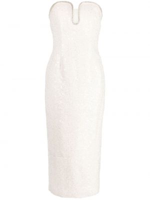 Μίντι φόρεμα Self-portrait λευκό