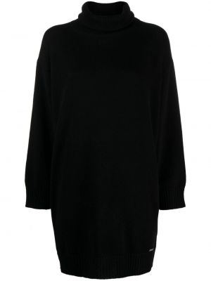 Kašmírové mini šaty Kiton čierna