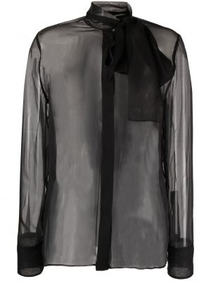 Bluza iz šifona Valentino Garavani črna