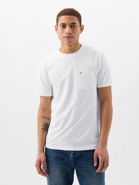 Polo marškinėliai su kišenėmis Gap balta