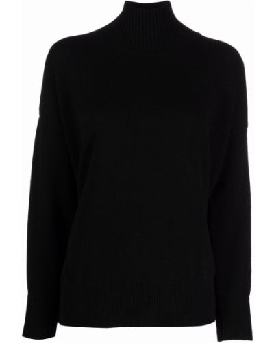 Jersey de cuello vuelto de tela jersey Roberto Collina negro