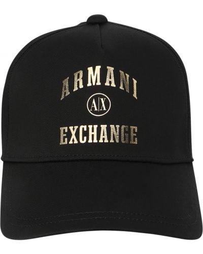 Шапка с козирки Armani Exchange черно