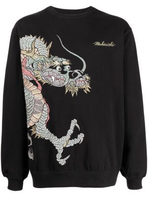 Brodert sweatshirt Maharishi svart