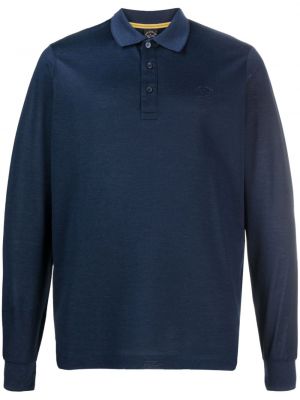 Siuvinėtas polo marškinėliai Paul & Shark mėlyna