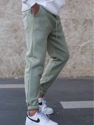 Teplákové nohavice Madmext zelená