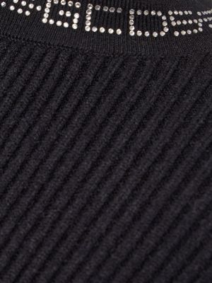 Rochie midi din viscoză tricotate Gcds negru