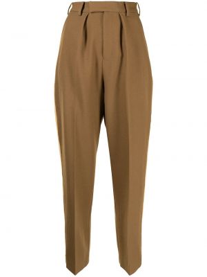 Pantalones rectos de punto Coohem marrón
