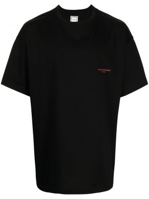 Camiseta con estampado Wooyoungmi negro