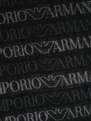 Žakárový šál Emporio Armani černý