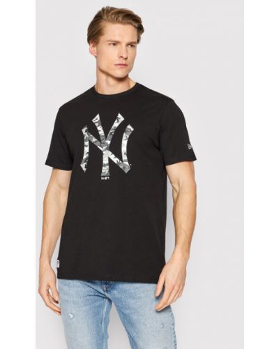 New Era Póló New York Yankees Logo 12893132 Fekete Regular Fit