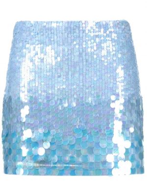 Φούστα mini με παγιέτες P.a.r.o.s.h. μπλε