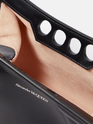 Iš natūralios odos iš natūralios odos shopper rankinė Alexander Mcqueen juoda
