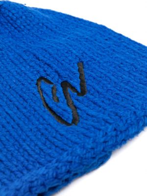Vilnas cepure ar izšuvumiem Greg Lauren zils