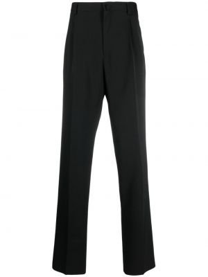 Proste spodnie wełniane plisowane Lanvin czarne