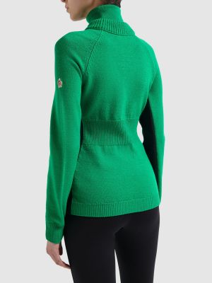 Suéter de lana Moncler Grenoble verde
