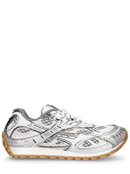 Sneakers in mesh Bottega Veneta argento