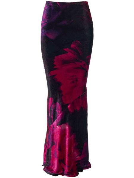 Φλοράλ βελούδινη φούστα με σχέδιο Retrofete