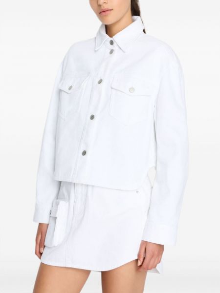 Džínová bunda Armani Exchange bílá