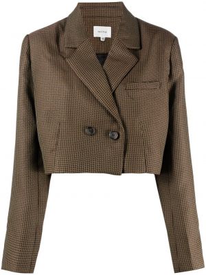 Tweed lang blazer Gestuz brun