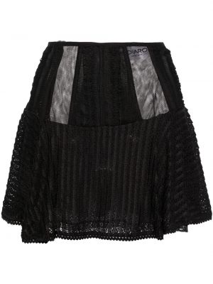 Φούστα mini με δαντέλα Charo Ruiz Ibiza μαύρο