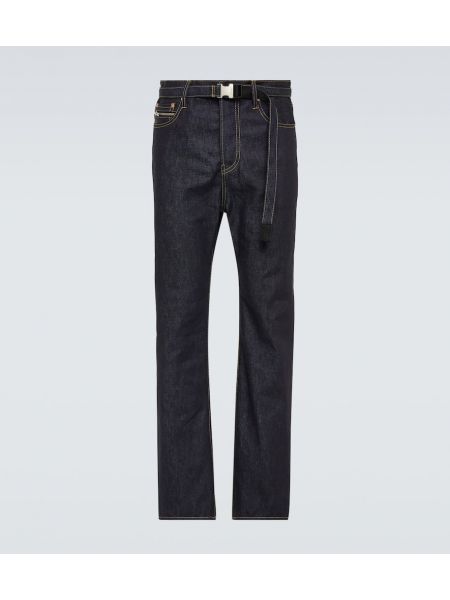 High waist straight jeans Sacai blau