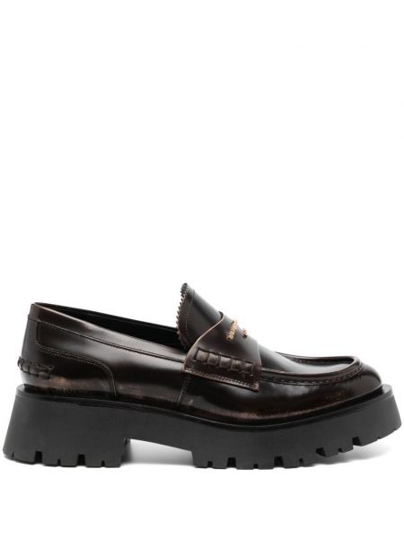 Læder loafers med hæle Alexander Wang brun