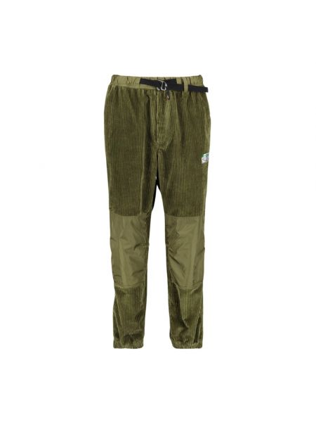 Obcisłe spodnie sztruksowe Moncler zielone