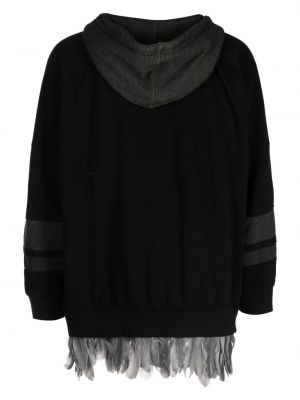 Kapučdžemperis ar spalvām 4sdesigns melns