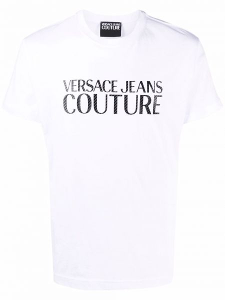 Тениска с принт Versace Jeans Couture бяло