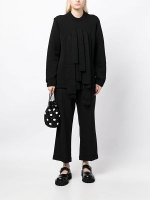 Pullover mit rundem ausschnitt mit plisseefalten Comme Des Garçons schwarz