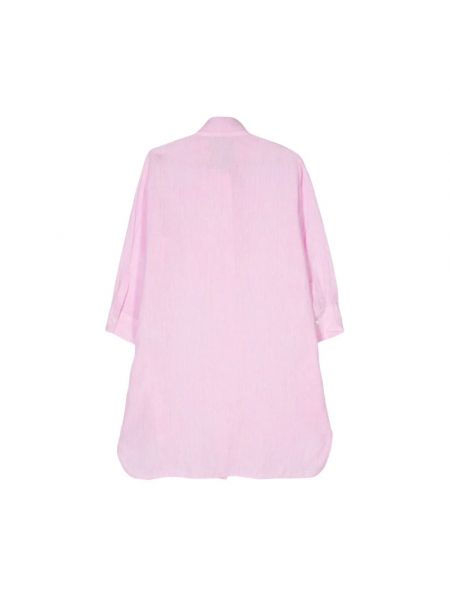 Camisa con lazo de lino Mazzarelli rosa