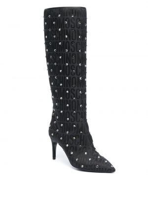Auliniai batai su kristalais Moschino juoda