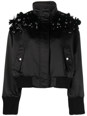 Bomber jakna s cekini Essentiel Antwerp črna