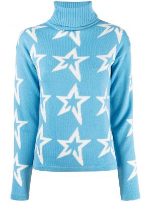 Pull en tricot à motif étoile Perfect Moment bleu