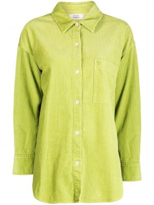 Manšestrová košile s výšivkou Studio Tomboy zelená