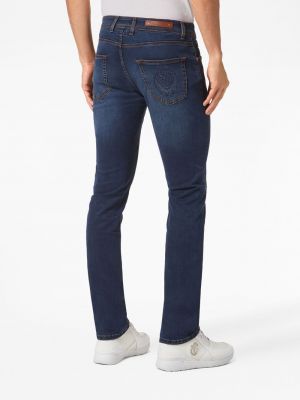 Straight fit džíny s výšivkou Billionaire modré