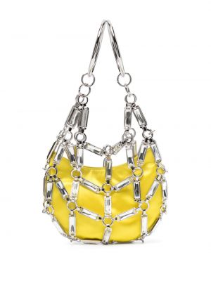 Nakupovalna torba s kristali Dsquared2 rumena