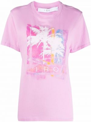 Růžové tričko s potiskem Iro